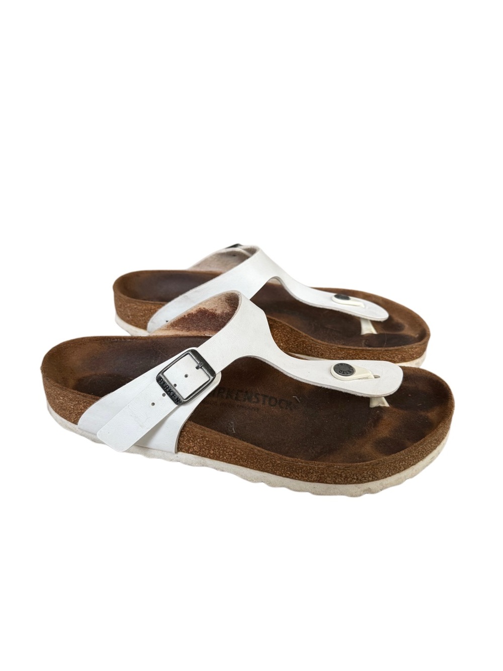 Birkenstock Gizeh White Thong Sandals Womens Size US 8 EU 39